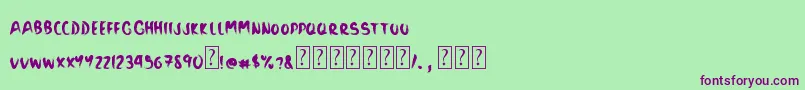 Шрифт BlackSand – фиолетовые шрифты на зелёном фоне