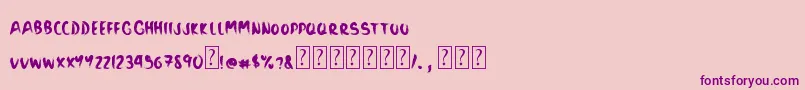 フォントBlackSand – ピンクの背景に紫のフォント