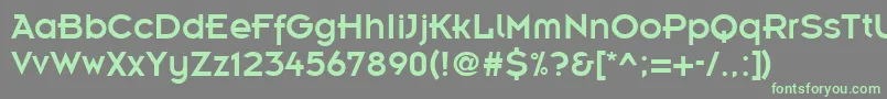 EmblemRegular-fontti – vihreät fontit harmaalla taustalla