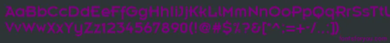 Czcionka EmblemRegular – fioletowe czcionki na czarnym tle