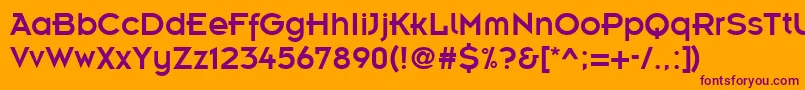 EmblemRegular Font – Purple Fonts on Orange Background