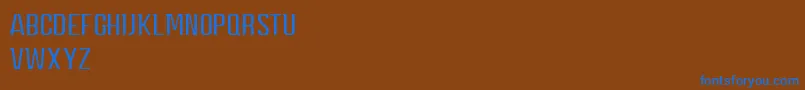 CarpeDiemMiddle Font – Blue Fonts on Brown Background