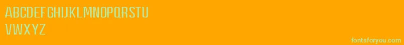 CarpeDiemMiddle Font – Green Fonts on Orange Background