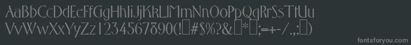 Шрифт F761DecoRegular – серые шрифты на чёрном фоне