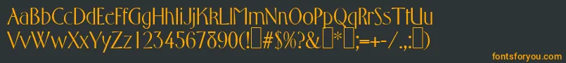 Шрифт F761DecoRegular – оранжевые шрифты на чёрном фоне