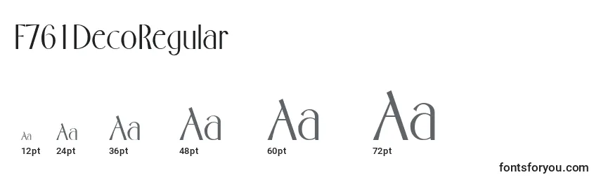 F761DecoRegular Font Sizes