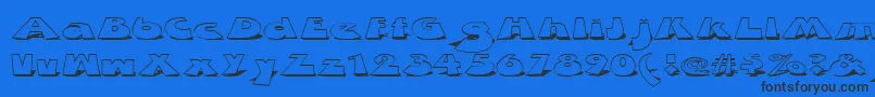 Zdabd Font – Black Fonts on Blue Background