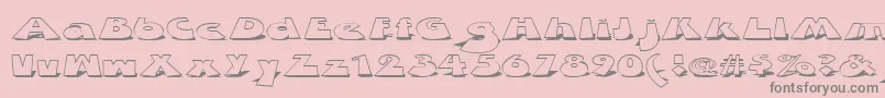 Zdabd Font – Gray Fonts on Pink Background