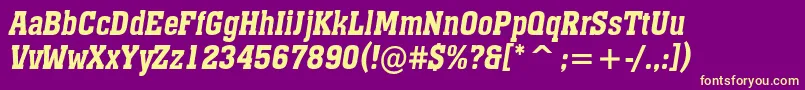 AMonumentonrDemibolditalic Font – Yellow Fonts on Purple Background