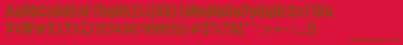 DieselstencilRough Font – Brown Fonts on Red Background