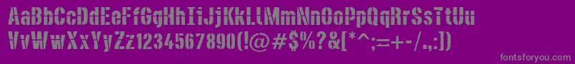 DieselstencilRough Font – Gray Fonts on Purple Background