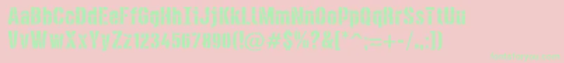 DieselstencilRough-Schriftart – Grüne Schriften auf rosa Hintergrund
