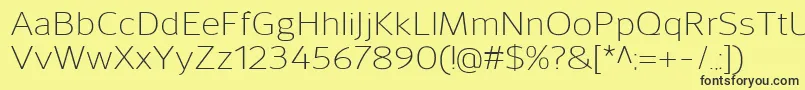 SavileLight Font – Black Fonts on Yellow Background