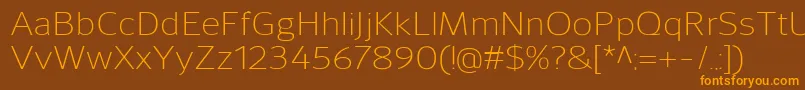 SavileLight Font – Orange Fonts on Brown Background