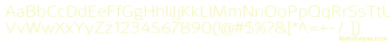 SavileLight Font – Yellow Fonts on White Background