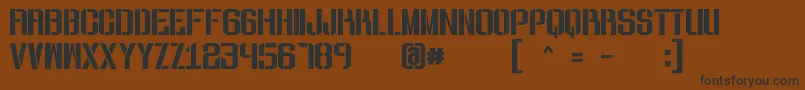 Шрифт ToughguyStencilFree – чёрные шрифты на коричневом фоне