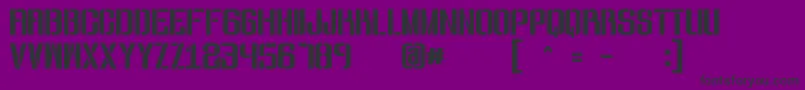 ToughguyStencilFree Font – Black Fonts on Purple Background