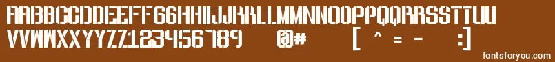 Más sobre la fuente ToughguyStencilFree fuente ToughguyStencilFree – Fuentes Blancas Sobre Fondo Marrón