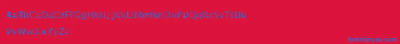 VtksLaundry Font – Blue Fonts on Red Background