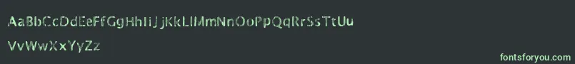 Fonte VtksLaundry – fontes verdes em um fundo preto