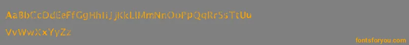 Шрифт VtksLaundry – оранжевые шрифты на сером фоне