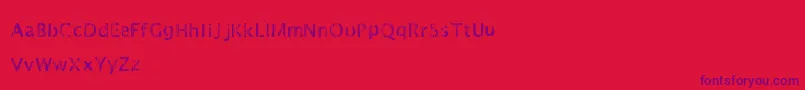 VtksLaundry Font – Purple Fonts on Red Background