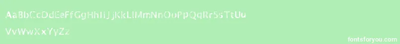 Więcej informacji o czcionce VtksLaundry Czcionka VtksLaundry – białe czcionki na zielonym tle