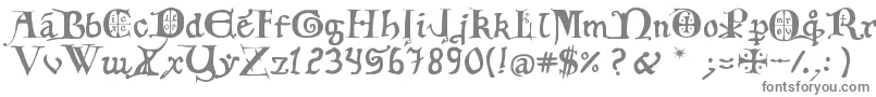 12thCfancyCaps-Schriftart – Graue Schriften auf weißem Hintergrund