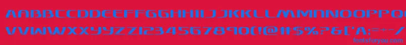 Skymarshal Font – Blue Fonts on Red Background