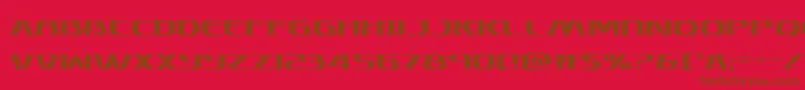 Skymarshal Font – Brown Fonts on Red Background