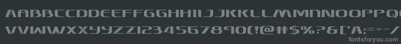 フォントSkymarshal – 黒い背景に灰色の文字