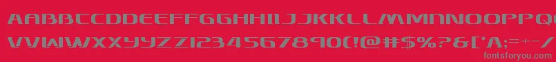 フォントSkymarshal – 赤い背景に灰色の文字