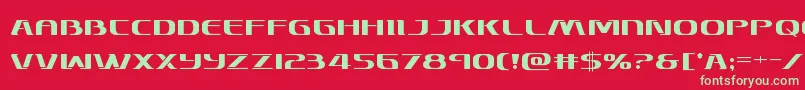 Skymarshal Font – Green Fonts on Red Background