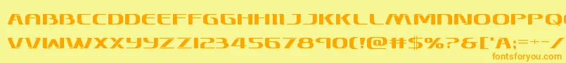 Skymarshal Font – Orange Fonts on Yellow Background