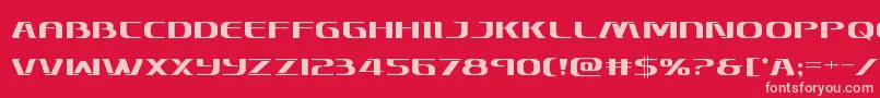 Skymarshal Font – Pink Fonts on Red Background