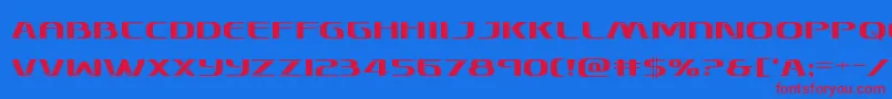 Skymarshal Font – Red Fonts on Blue Background