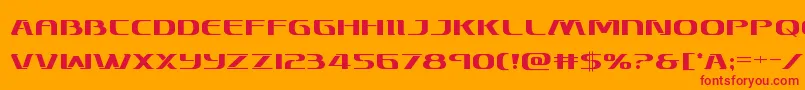 Skymarshal Font – Red Fonts on Orange Background