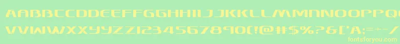 Skymarshal-Schriftart – Gelbe Schriften auf grünem Hintergrund