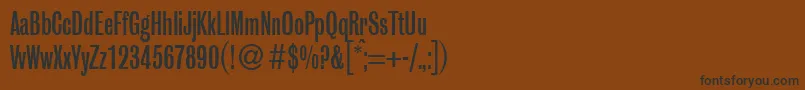 Шрифт GrobiancondbNormal – чёрные шрифты на коричневом фоне