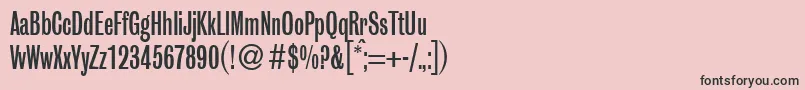 フォントGrobiancondbNormal – ピンクの背景に黒い文字