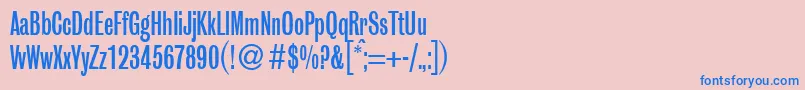 Шрифт GrobiancondbNormal – синие шрифты на розовом фоне
