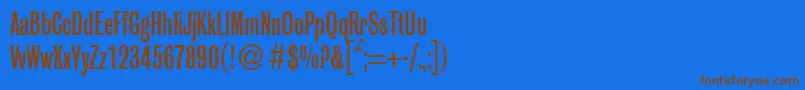 Police GrobiancondbNormal – polices brunes sur fond bleu