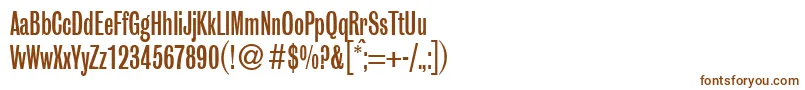 GrobiancondbNormal-fontti – ruskeat fontit valkoisella taustalla