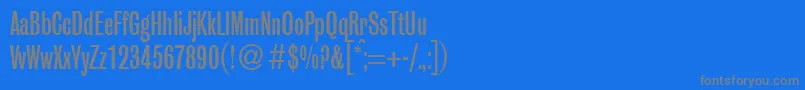 GrobiancondbNormal-Schriftart – Graue Schriften auf blauem Hintergrund