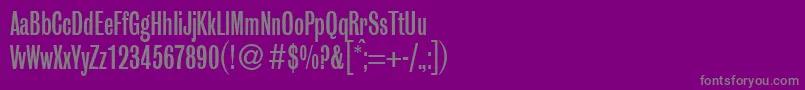 GrobiancondbNormal Font – Gray Fonts on Purple Background