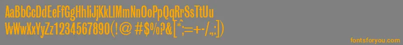 GrobiancondbNormal Font – Orange Fonts on Gray Background