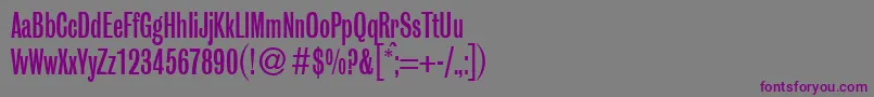 Шрифт GrobiancondbNormal – фиолетовые шрифты на сером фоне