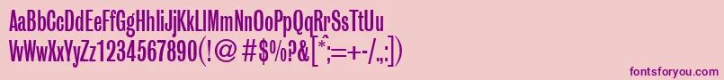 GrobiancondbNormal Font – Purple Fonts on Pink Background