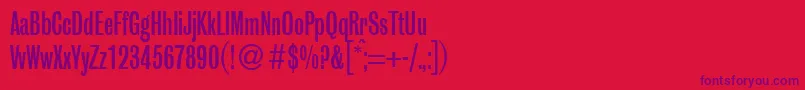GrobiancondbNormal Font – Purple Fonts on Red Background