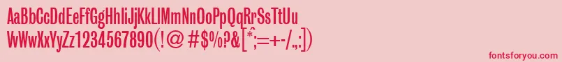 GrobiancondbNormal Font – Red Fonts on Pink Background